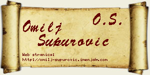 Omilj Supurović vizit kartica